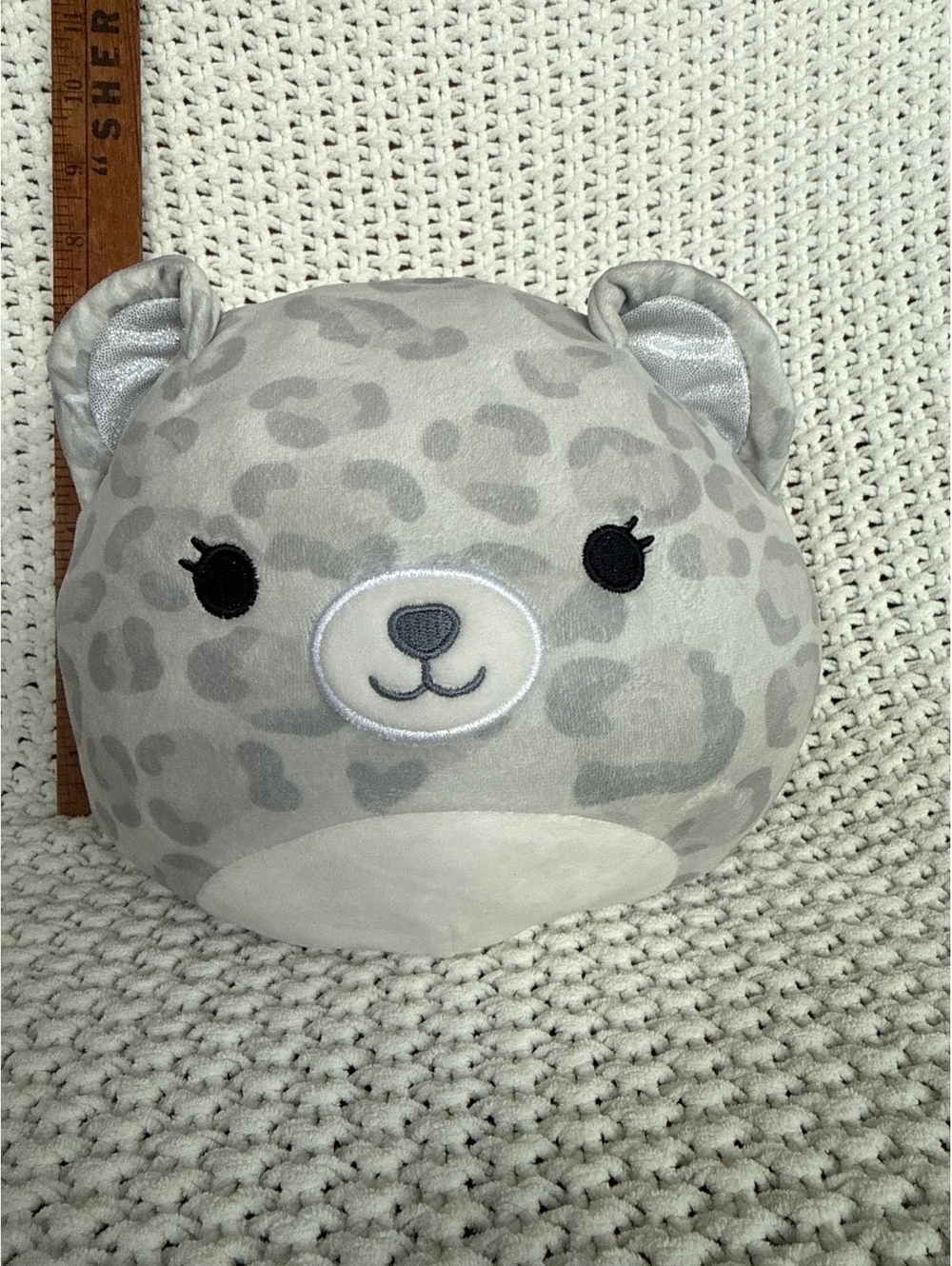 Flip-A-Mallows Plush Reversible Stuffed Animal - Pink and Gray Leopard